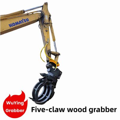 5 Claw Excavator Grabber Wood Stone Grapple cho máy đào 5-10 tấn