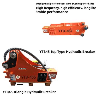 YTB45 Top Type / Triangle Hydraulic Breaker 45 Chisel Suit 1,2-3,0 tấn