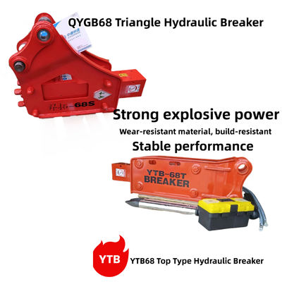 YTB68 Top Type / Tam giác Hydraulic Breaker Hammer 68 Chisel cho máy đào 4-8 tấn